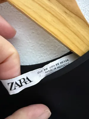 Zara Black Satin Long Sleeve‎ Sleeve Mini Dress Tunic XS thumbnail 4