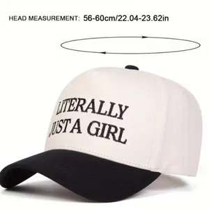 Literally Just a Girl Black & White Trucker Baseball Hat thumbnail 3