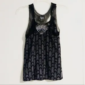 Urban Outfitters Silence & Noise Mesh Beaded Tank thumbnail 2