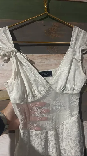 Cider Short White Dress thumbnail 4