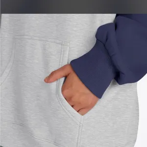Amazon Two-Tone Navy and Light Gray Raglan Hoodie thumbnail 4