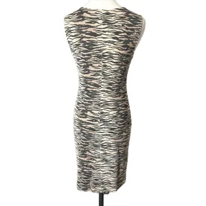 Vintage Y2K A'gaci Tiger Stripe Animal Print Sleeveless Bodycon Mini Dress Small thumbnail 3