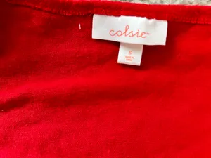 Red tie front top thumbnail 2