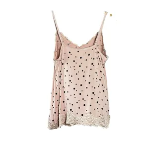 Y2K Lane Bryant Lace Cami Pink Polka Dot Tank Plus 14/16‎ Coquette Soft Girl Top thumbnail 3
