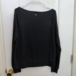 Joy Lab black boat neck long‎ sleeve lounge wear pajama top shirt stretch large thumbnail 5