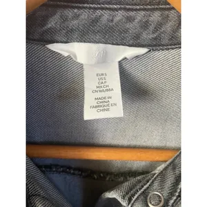 H&M Black Wash Denim Shirt Jacket Size S GUC thumbnail 4