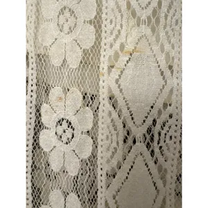Cream Bohemian Dress Boho Floral Lace Crochet Pom Pom High Low Neutral Resort thumbnail 8