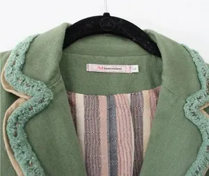 Misomiso Vintage Y2K Linen Bead Embroidered Jacket thumbnail 9