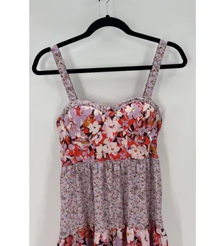 Band of Gypsies tiered adjustable maxi dress summer bohemian cottagecore size S thumbnail 3
