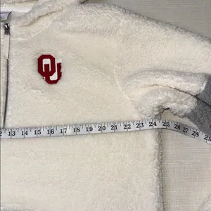 Women's Oklahoma Sooners sherpa hoodie with a quarter-zip thumbnail 5