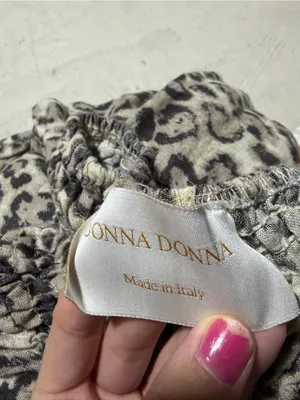Donna Donna Leopard Print Wide-Leg Pants Italy thumbnail 8