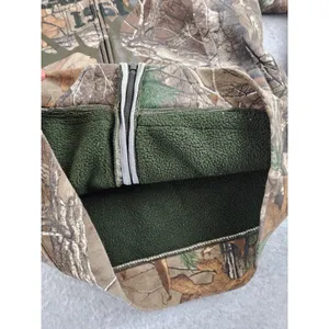 Cabelas Thick Realtree Camo Fleece Lined Hoodie Full Zip Jacket Hunting - MEDIUM thumbnail 4