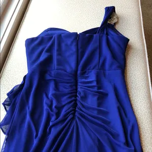 XSCAPE Cocktail Dress with diamond brooch thumbnail 10