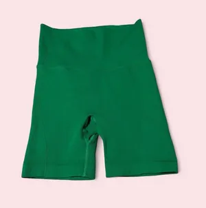 all in motion Green High-Rise Ribbed Bike Shorts thumbnail 1