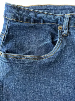 Hybrid & Company Plus Size 22 Stretch Denim Pencil Mini Skirt Dark Wash thumbnail 7