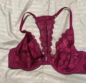 lace red racer back bra Size 34 C thumbnail 1