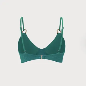 Berlook Dark Green Lurex Jacquard O-Ring Bikini Top ONLY 66 thumbnail 7