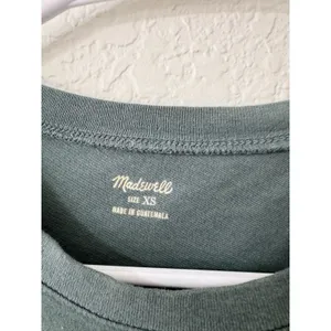 Madewell Northside Vintage Tee Dark Green 100% Cotton Size XS thumbnail 3