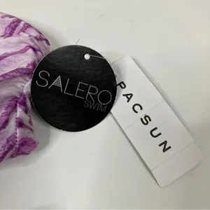 PACSUN Salero Swim Purple Zebra Print Strapless Bikini NWT Womens Medium thumbnail 2