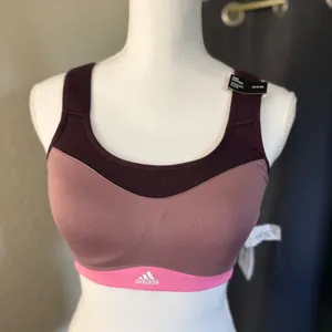 Adidas TLRD HS High Support Sports Bra XS D-DD Wonder Oxide aeroready NWT 32DD‎ thumbnail 1