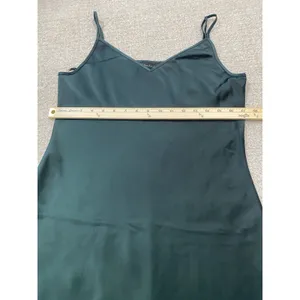 House of Harlow 1960 Green Satin V-Neck Slip Midi Dress Adjustable Straps M thumbnail 11