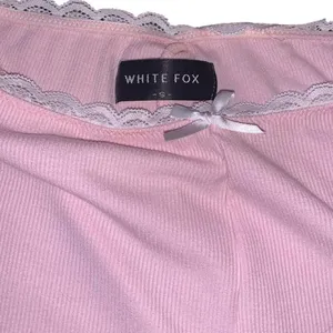 White Fox‎ Lounge Pants Women S Pink Ribbed Lace Trim Flare Coquette Balletcore thumbnail 2