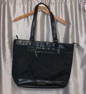 Reaction Women’s Black All Over Logo Laptop Tote thumbnail 1