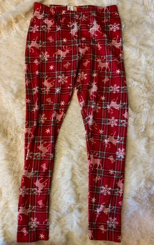 Pajama PJ Leggings Red Size M thumbnail 1