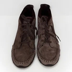 Skechers SN 44706 Women 7.5 Lineage Chukka Brown Suede Lined MoccasinBoots thumbnail 3