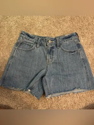 Hollister Classic Blue Denim Women's Shorts - Casual Cutoff Style thumbnail 4