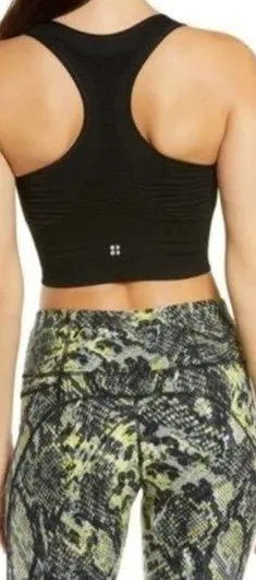 NWOT Sweaty Betty Stamina Longline Black Sports Bra Size Small thumbnail 2