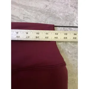 Alo Yoga Burgundy High Waist Mesh Panel Crop Leggings W5475R Size Small thumbnail 7