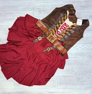 Eye candy Sexy Swashbuckler Captain Halloween costume shirt belt skirt L cosplay thumbnail 1