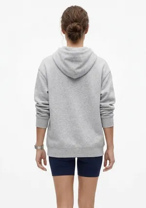 Essential Sport Chic Oversized Hoodie in Heather Gray-M thumbnail 3