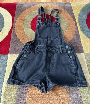Adirondack Jean Short Overalls Shortalls Washed Black Size XS Women’s thumbnail 1