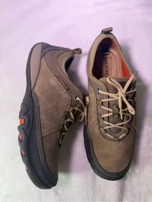 Merrell Tan Suede Slip-On Clog Sneakers thumbnail 4