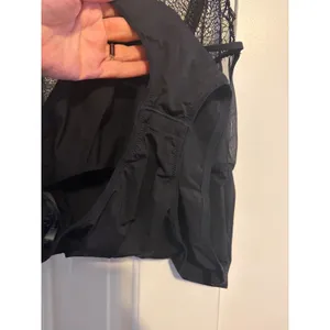 Calvin Klein Black Lace Mesh Strappy Teddy Bodysuit L XL thumbnail 6