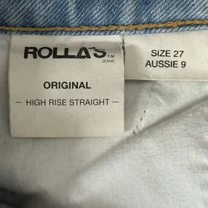Rolla's High-Rise Straight Jeans Light Wash in Size 27 thumbnail 7