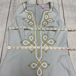 Lilly Pulitzer Mila Shift Dress Seaside Mixed Metal thumbnail 3
