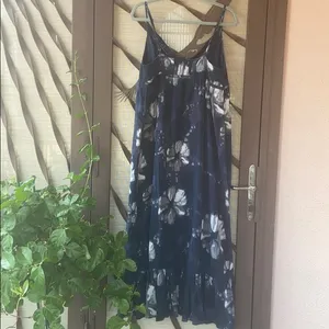 Lucky Brand Navy Blue Floral Maxi Dress thumbnail 5