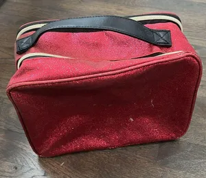 Juicy couture sparkly pink makeup cosmetic bag thumbnail 3