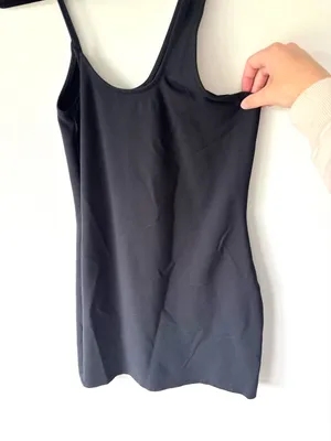 Abercrombie & Fitch Black Mini Fitted Athletic Dress Asymmetrical Straps Travel thumbnail 6