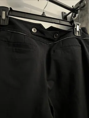 White House | Black Market Black High-Rise Button Detail Pants SZ 6 Legacy thumbnail 7
