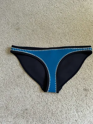 Triangl crochet trim neoprene bikini bottoms thumbnail 2