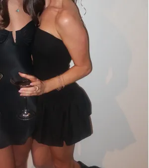 Good Luck Gem Black Bubble Mini Dress thumbnail 5