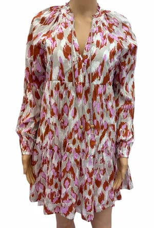Jessica Simpson Cotton Boho Peasant Mini Dress Womens Medium thumbnail 1