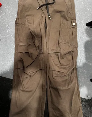 Cider Brown Cargo Jeans Relaxed Fit Utility Style thumbnail 1