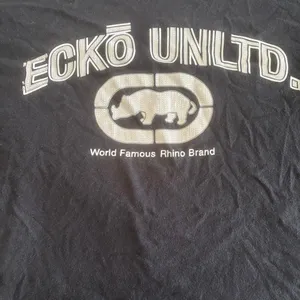 Ecko Unltd Rhino Logo Black Graphic T-Shirt Men's XL Y2K Streetwear thumbnail 3