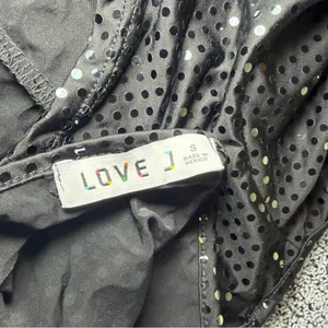 Love‎ J Black Sequin Halter Top Small Y2K Festival Clubwear thumbnail 8