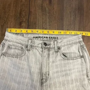 American Eagle Pinstripes Ripped Distressed Jeans thumbnail 4
